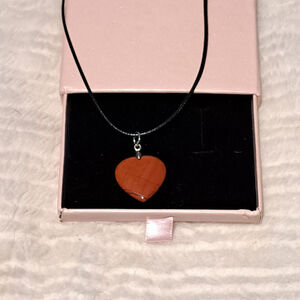 Women's Red Heart Crystal Pendant Necklace